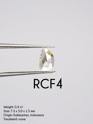 Custom Rose Cut Freeform Diamond Ring