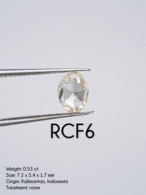 Custom Rose Cut Freeform Diamond Ring