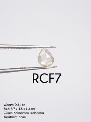 Custom Rose Cut Freeform Diamond Ring