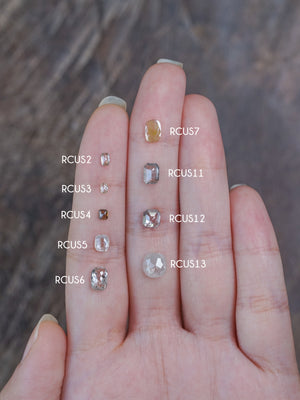 Custom Cushion Rose Cut Diamond Ring in Gold - Gardens of the Sun | Ethical Jewelry