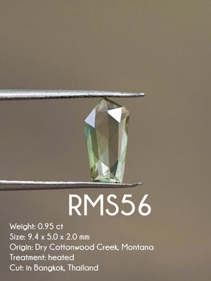 Custom Rose Cut Montana Sapphire Ring in Gold