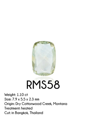 Custom Rose Cut Montana Sapphire Ring in Gold