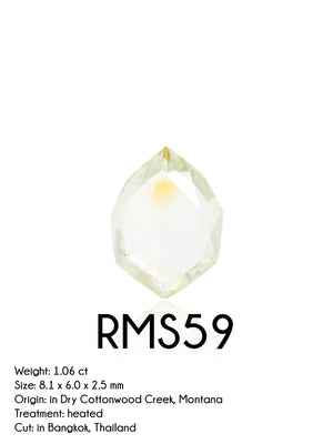 Custom Rose Cut Montana Sapphire Ring in Gold