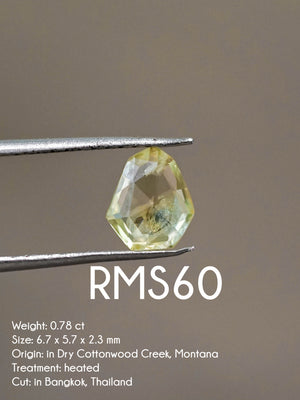 Custom Rose Cut Montana Sapphire Ring in Gold