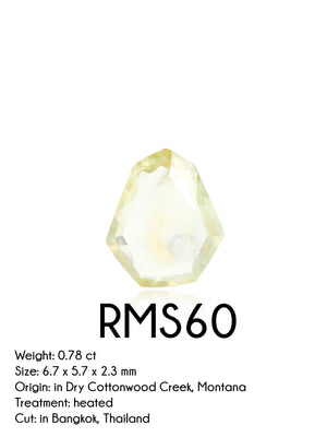 Custom Rose Cut Montana Sapphire Ring in Gold