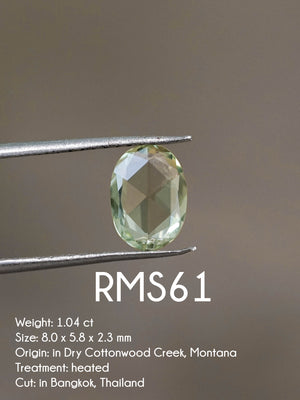 Custom Rose Cut Montana Sapphire Ring in Gold