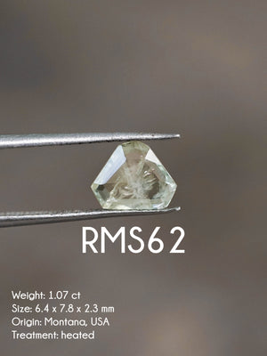 Custom Rose Cut Montana Sapphire Ring in Gold