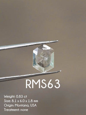 Custom Rose Cut Montana Sapphire Ring in Gold