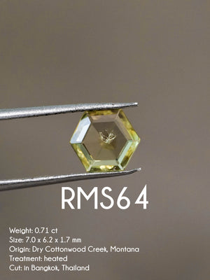 Custom Rose Cut Montana Sapphire Ring in Gold