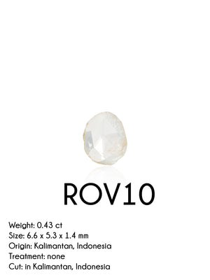 Custom Rose Cut Oval Diamond Ring in Gold