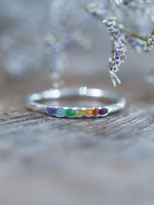 Rainbow Ring with Hidden Gems - Gardens of the Sun | Ethical Jewelry