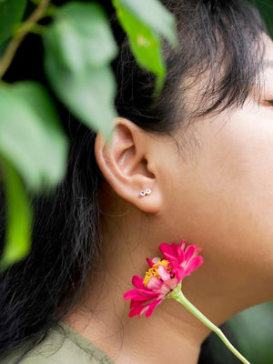 Rainbow Moonstone Earrings - Gardens of the Sun | Ethical Jewelry