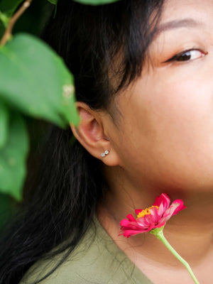 Rainbow Moonstone Earrings - Gardens of the Sun | Ethical Jewelry