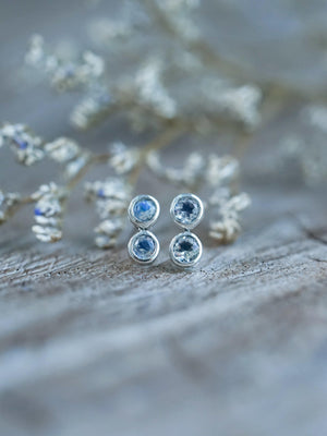 Rainbow Moonstone Earrings - Gardens of the Sun | Ethical Jewelry