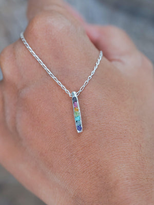 Rainbow Necklace with Hidden Gems - Gardens of the Sun | Ethical Jewelry