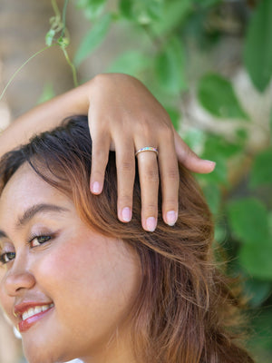 Rainbow Ring with Hidden Gems - Gardens of the Sun | Ethical Jewelry