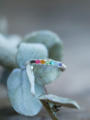 Rainbow Ring with Hidden Gems - Gardens of the Sun | Ethical Jewelry