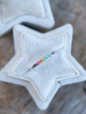 Rainbow Ring with Hidden Gems - Gardens of the Sun | Ethical Jewelry