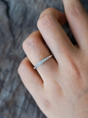 Raw Diamond Ring with Hidden Gems in Silver | Gardens of the Sun - Ethical Jewelry