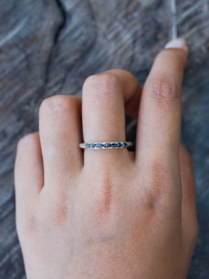 Raw Diamond Ring with Hidden Gems in Silver | Gardens of the Sun - Ethical Jewelry