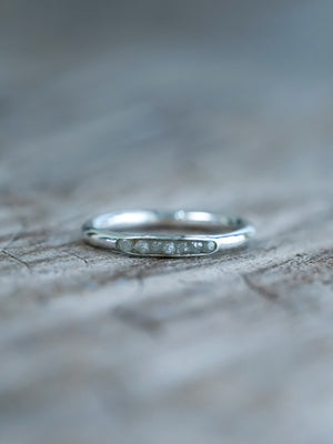 Raw Diamond Ring with Hidden Gems in Silver | Gardens of the Sun - Ethical Jewelry