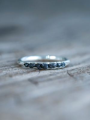 Raw Diamond Ring with Hidden Gems in Silver | Gardens of the Sun - Ethical Jewelry