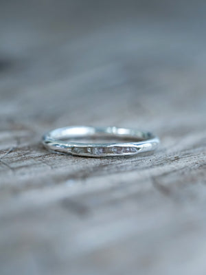 Raw Diamond Ring with Hidden Gems in Silver | Gardens of the Sun - Ethical Jewelry
