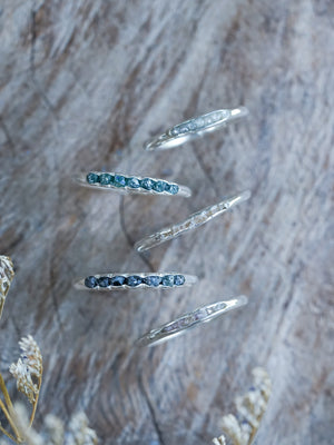 Raw Diamond Ring with Hidden Gems in Silver | Gardens of the Sun - Ethical Jewelry