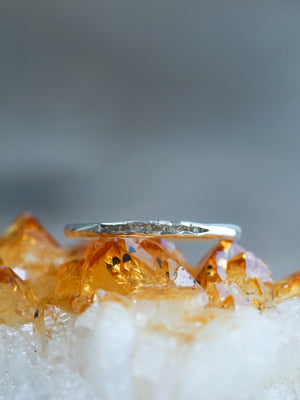 Raw Diamond Ring with Hidden Gems in Silver | Gardens of the Sun - Ethical Jewelry