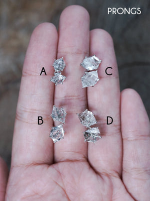 Raw and Natural Herkimer Diamond Earrings