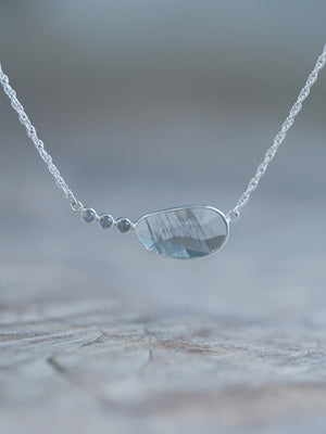 Ready to ship Aquamarine and Labradorite Necklace in sterling silver