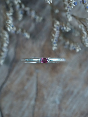 Ready to ship Oval Ruby Ring in sterling silver