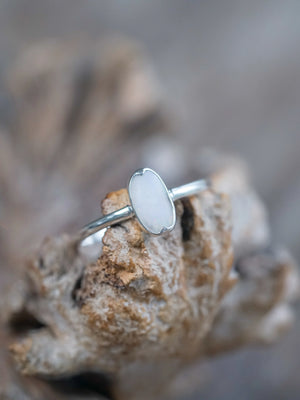 Recycled Sterling Silver Oval Opal Ring
