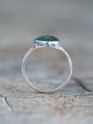 Rose Cut Emerald Ring