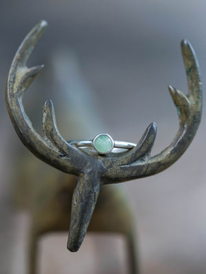 Rose Cut Emerald Ring