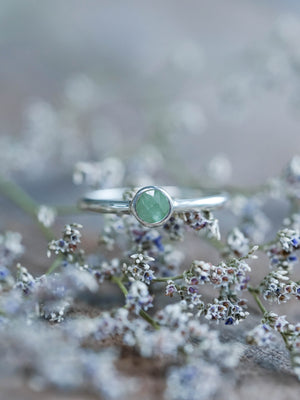 Rose Cut Emerald Ring
