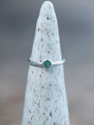 Rose Cut Emerald Ring