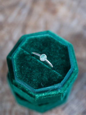 Rose Cut Emerald Ring
