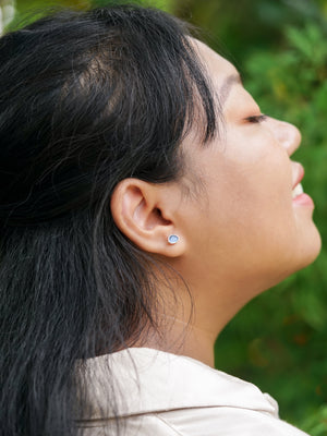 Rose Cut Iolite Earrings - Gardens of the Sun | Ethical Jewelry