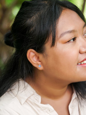 Rose Cut Iolite Earrings - Gardens of the Sun | Ethical Jewelry