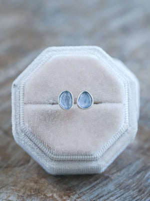 Rose Cut Iolite Earrings - Gardens of the Sun | Ethical Jewelry
