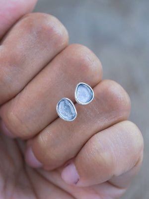 Rose Cut Iolite Earrings - Gardens of the Sun | Ethical Jewelry