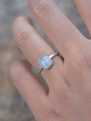 Rose Cut Moonstone Ring