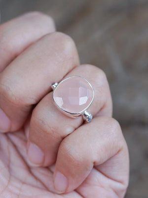 Rose Quartz and Moonstone Ring