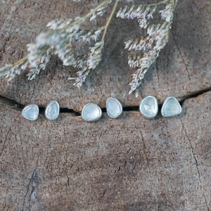 Rose Cut Blue Sapphire Stud Earrings