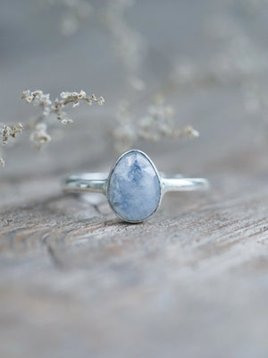 Rose Cut Moonstone Ring in Sterling Silver