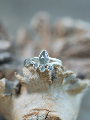 Rose Cut Spinel Ring Set