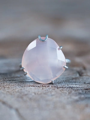 Rose Quartz Ring in Silver