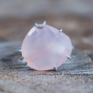 Rose Quartz Ring in Sterling Silver