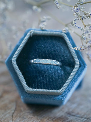 Rough Aquamarine Ring with Hidden Gems - Gardens of the Sun | Ethical Jewelry